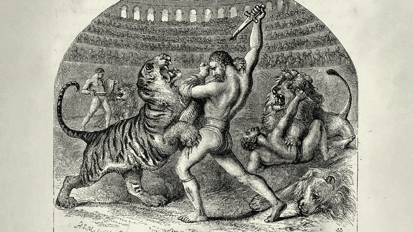 Roman gladiators really fought big cats, ancient bite marks suggest 