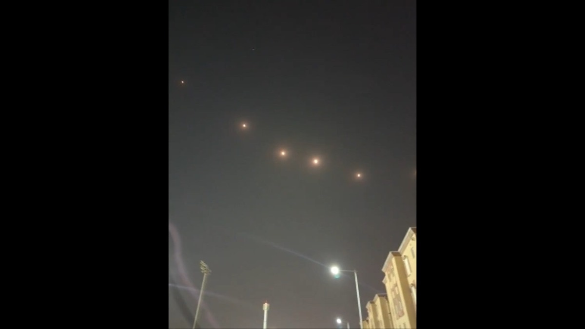 Iran fires 10 missiles at US bases in Doha, explosions heard. US monitoring situation