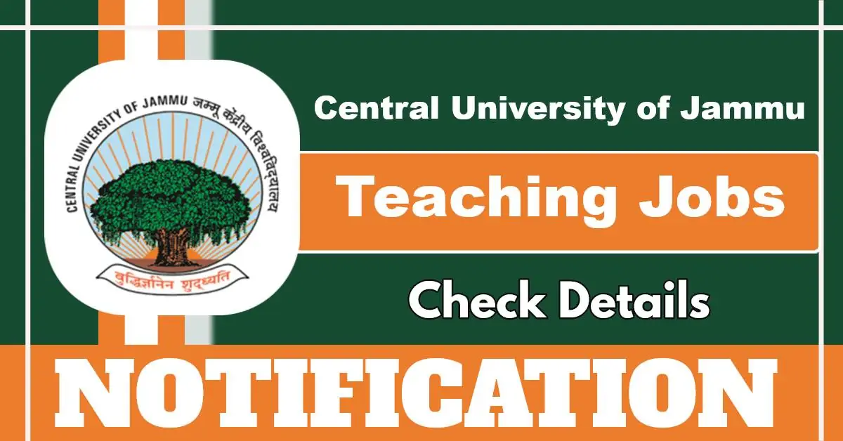 Central University Of Jammu Dr. Ambedkar Chair Professor Post – Apply Online Till 29 June 2025