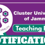 Cluster University Of Jammu Assistant Professor And Teaching Assistant Posts For 2025-26 Session