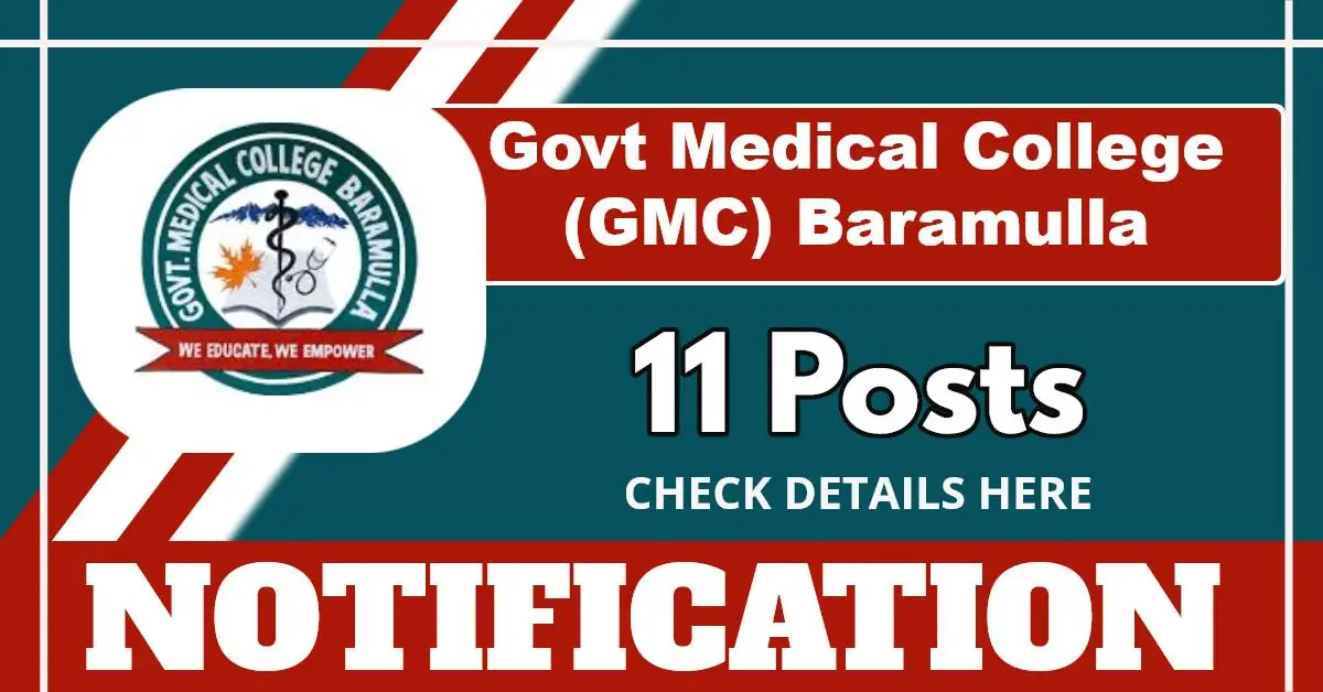 GMC Baramulla SR And Registrar Posts In Various Departments – Apply Online By 25 June