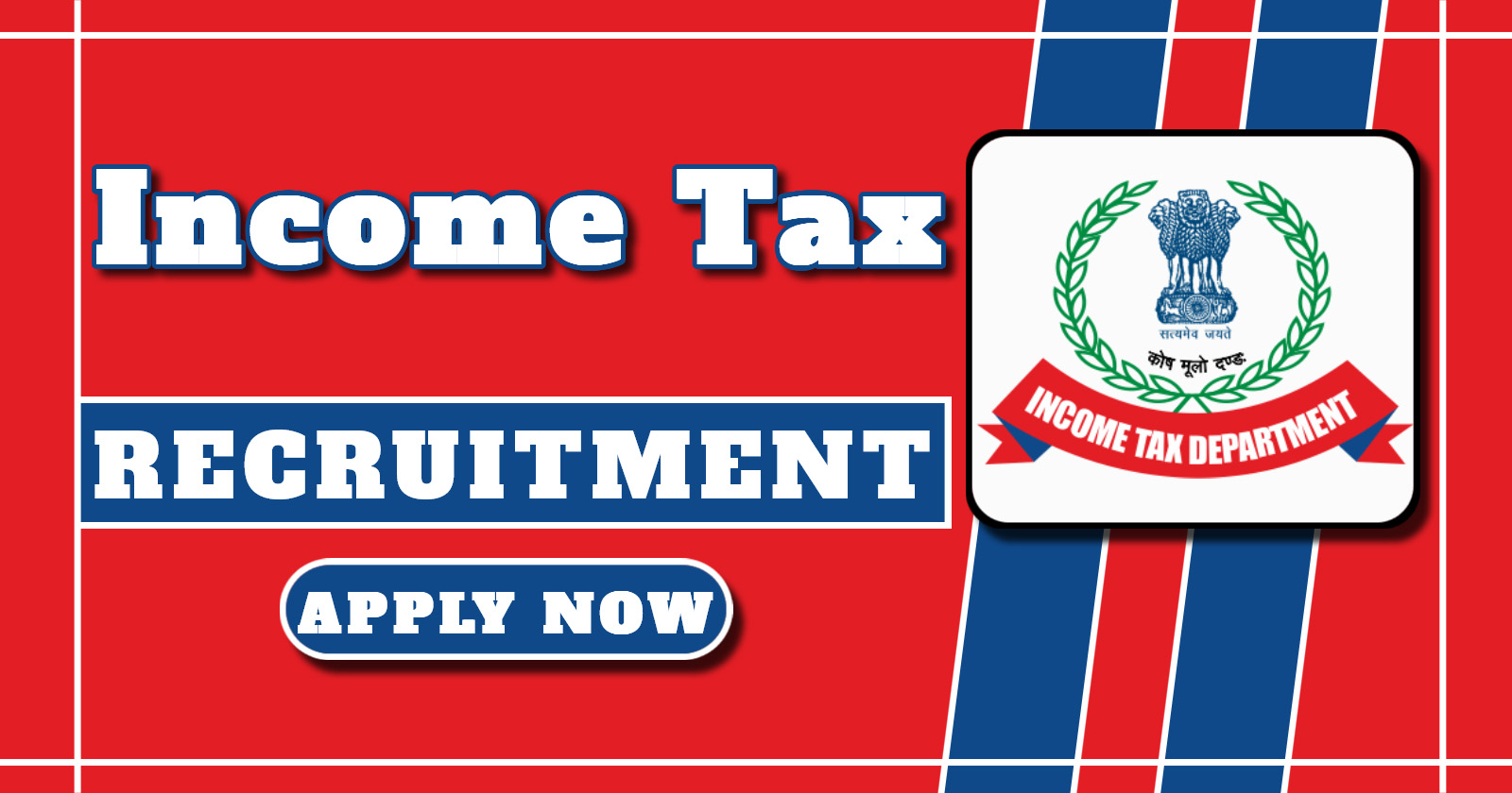 Income Tax Recruitment 2025 Notification Out For 56 MTS, Tax Assistant, And Steno Vacancies