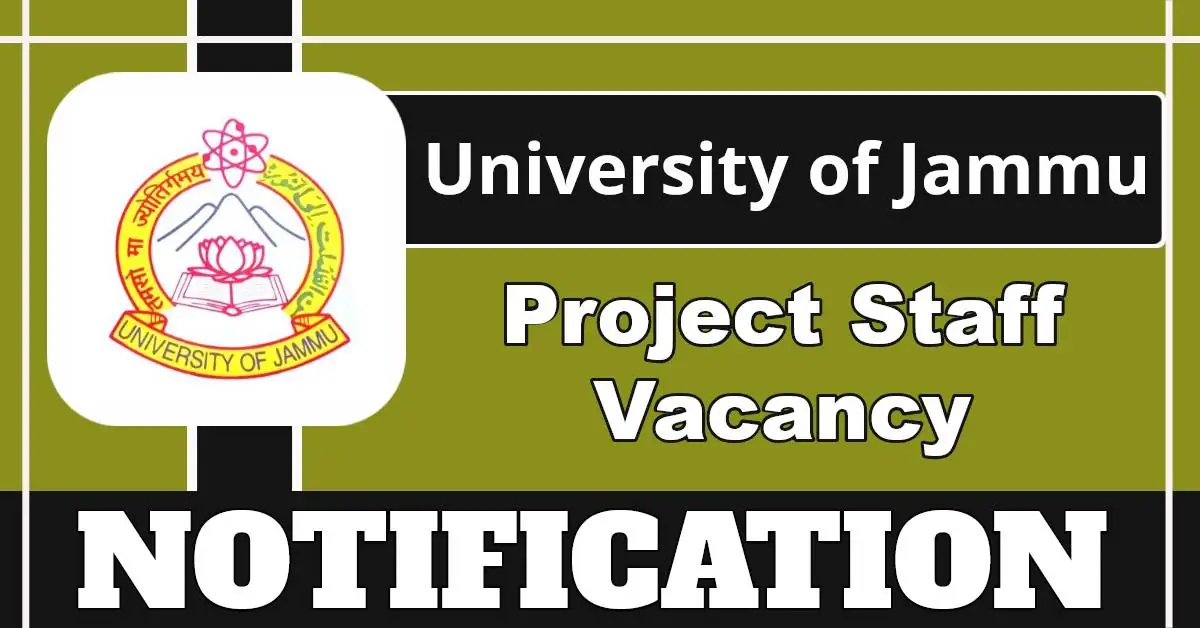 Project Associate Vacancy At University Of Jammu Under BIRAC-PACE Funded Research