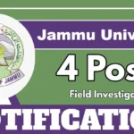 Jammu University Department Of Economics Hiring Field Investigators For ICSSR Project