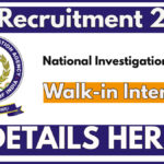NIA Recruitment 2025, Apply For Investigation Expert (Consultant) Post