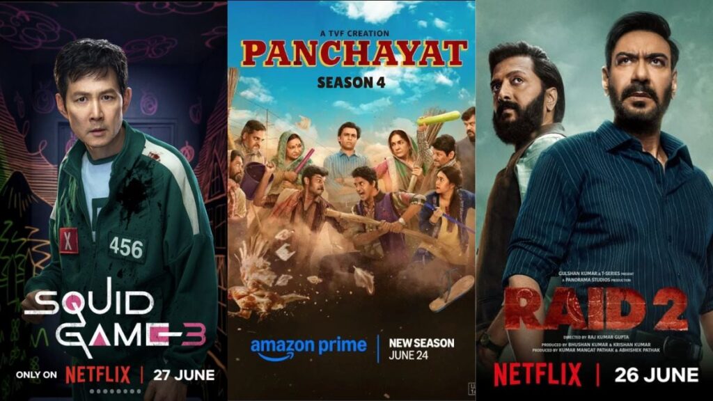 OTT Releases of the Week (June 23 - June 29): Squid Game Season 3, Raid 2, Panchayat 4, and More