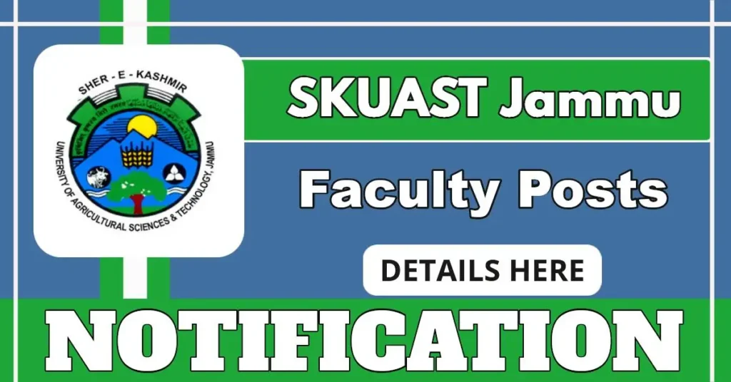 SKUAST-J Invites Applications For Faculty Post In Microbiology, Apply By 11 July