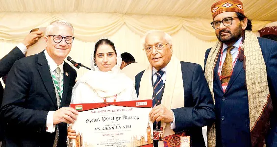 Girl honoured for educational work