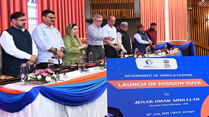Chief Minister Omar Abdullah launches ‘Mission YUVA’ at SKICC