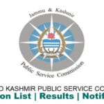 JKSSB Provisional Selection list for the post of Scientific Assistant.