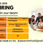 IT Executive / IT Support / Developer jobs in Jammu.