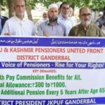 J&K pensioners protest in Ganderbal for long-pending demands