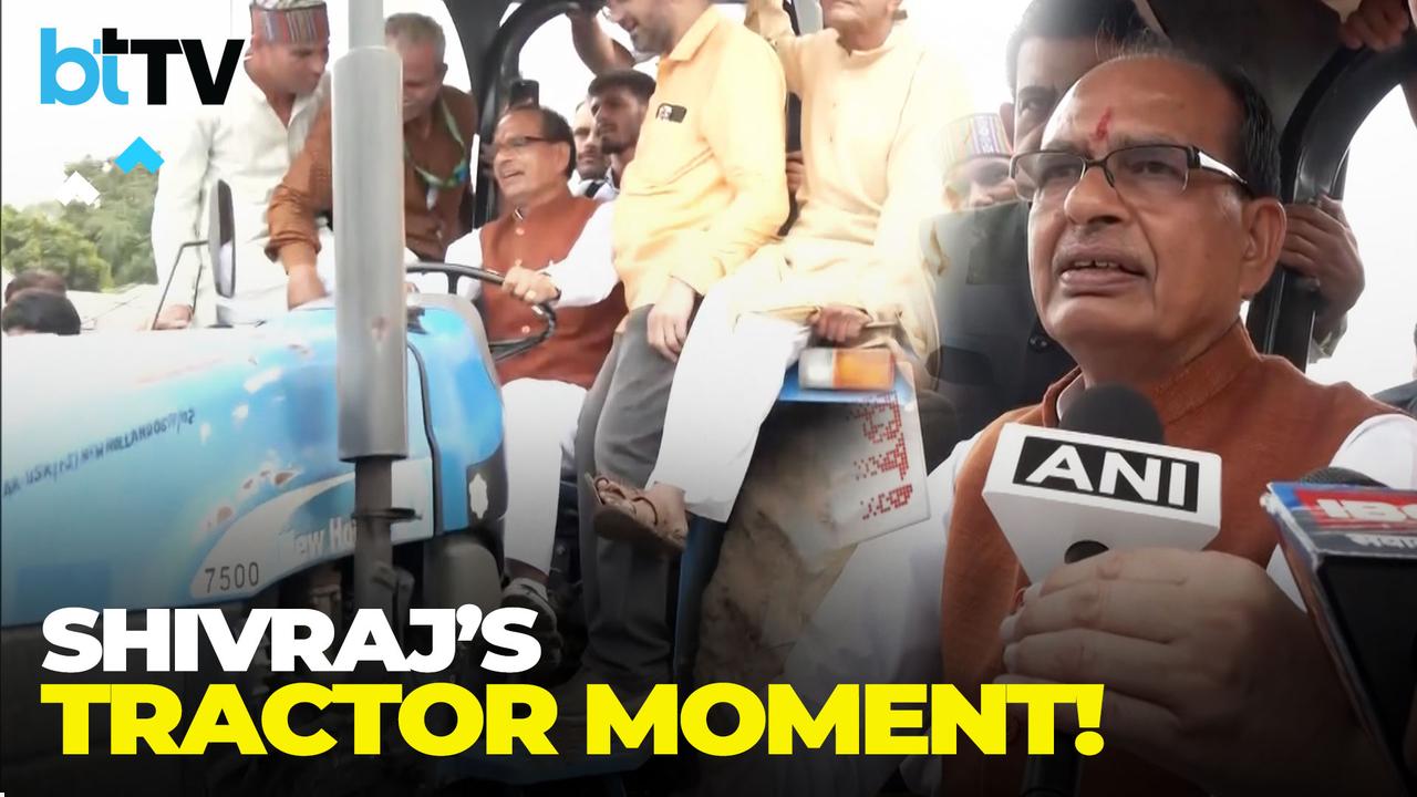 Shivraj Drives Tractor In Indore, Says ‘I’m A Farmer First, Not Just The Agriculture Minister