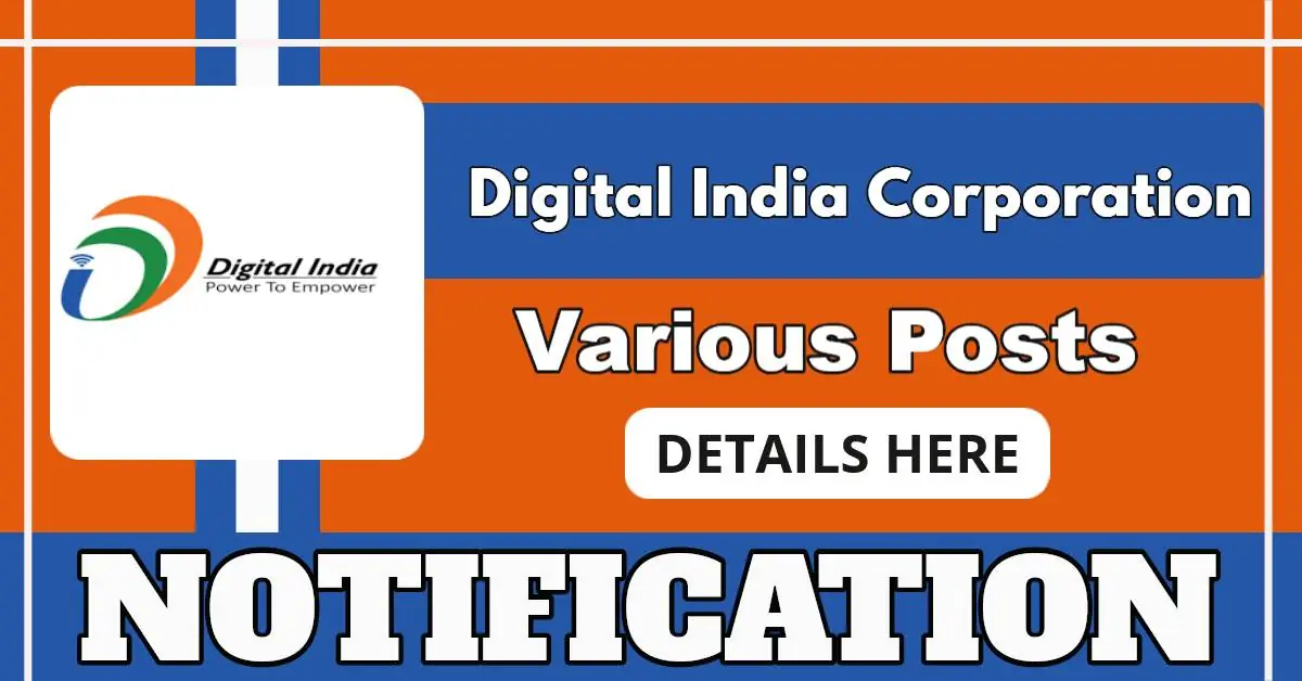 Digital India Corporation Developer – Data Analytics Posts Vacancy, Apply Online Now