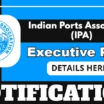 IPA Executive Online Form 2025 For 41 Posts In Various Disciplines