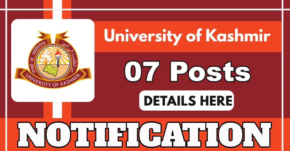 University Of Kashmir Officer Posts, Check Vacancies, Eligibility And More