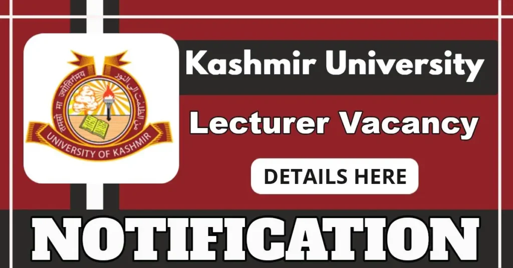 Kashmir University Guest Lecturer Vacancy, Walk-In Interview On 2 July