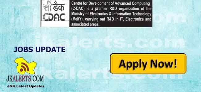 C-DAC Recruitment 2025 80 Posts.
