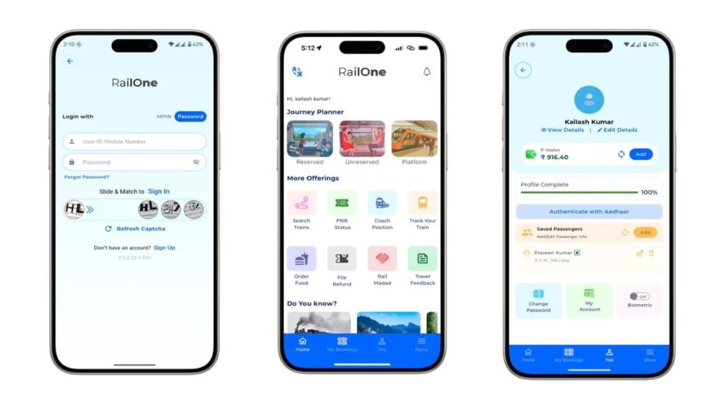 Indian Railways Launches RailOne App as a Unified Platform for Ticket Booking and Other Services